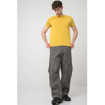 Tricou slim fit din bumbac Dun-River - Galben sofran