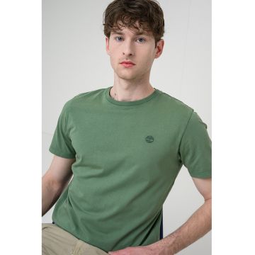 Tricou slim fit din bumbac - Verde