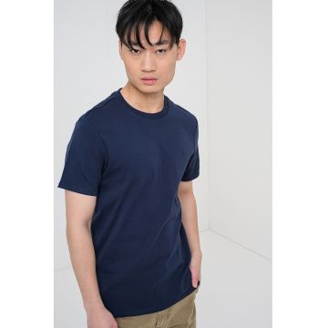 Tricou uni de bumbac - Albastru ultramarin