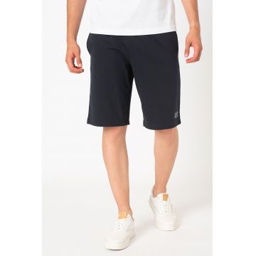 Bermude sport de bumbac - Alb/Bleumarin