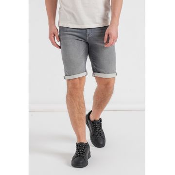 Blugi scurti slim fit Chicago - Gri deschis