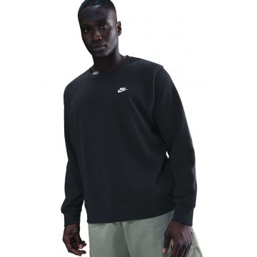 Bluza de trening din amestec de bumbac cu decolteu la baza gatului Club - Negru