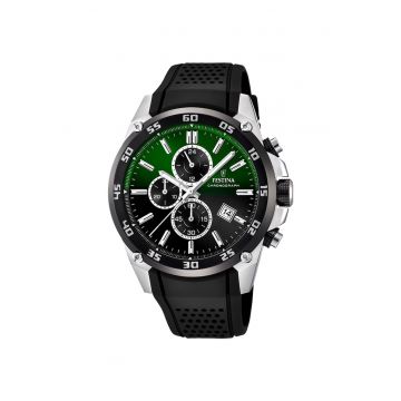 Ceas barbatesc  F20330/B Quartz Argintiu - Negru