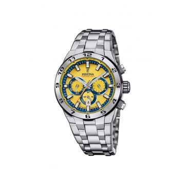 Ceas barbatesc  F20670/4 Quartz Argintiu
