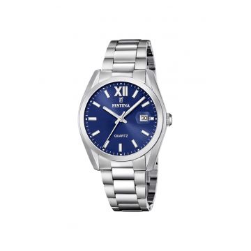 Ceas barbatesc  F20707/7 Quartz Argintiu - Albastru