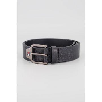 Curea din piele Scanton - Negru stins