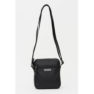 Geanta crossbody cu logo - Negru
