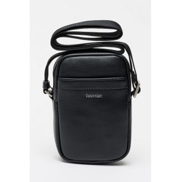 Geanta crossbody de piele ecologica - Negru