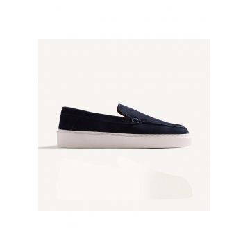 Mocasini din piele intoarsa Weirgor - Albastru cobalt/Bleumarin