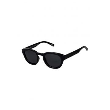 Ochelari de Soare Unisex  S3 Polarizati Smoke Gradient - UV400 - Stil Modern Elegant - PoliCarbonat Negru - Etui Inclus