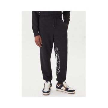 Pantaloni de trening  bumbac/poliester - negru -