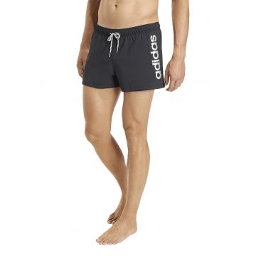 Pantaloni scurti de baie cu imprimeu logo Beachpro - Negru