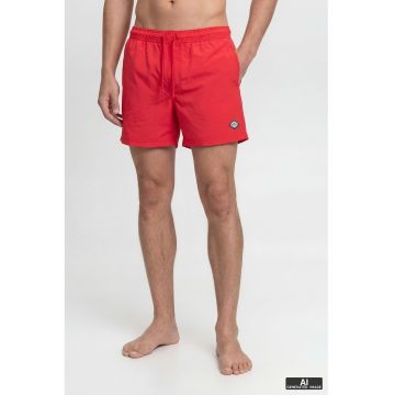 Pantaloni scurti de baie cu talie ajustabila - Rosu vermillion