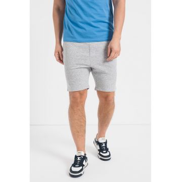 Pantaloni scurti de trening cu snur - Gri melange