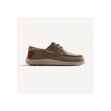 Pantofi boat din panza Kinango - Kaki