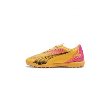 Pantofi de piele ecologica pentru fotbal Ultra Play - Portocaliu/Roz