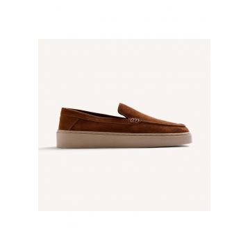 Pantofi loafer din piele intoarsa Laoag - Maro