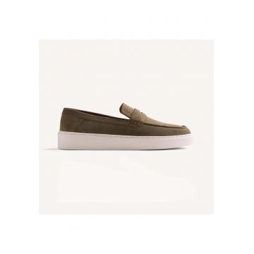 Pantofi loafer din piele intoarsa Weirgor Zaboc - Kaki