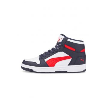 Pantofi sport high-top de piele ecologica Rebound LayUp - Rosu/Alb optic/Bleumarin