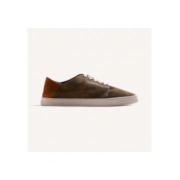 Pantofi sport Mawanza din piele intoarsa - Kaki