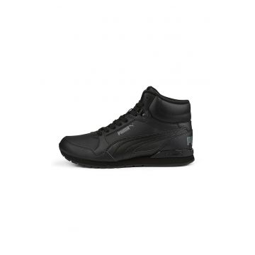 Pantofi sport mid-high unisex de piele ST Runner v3 - Negru