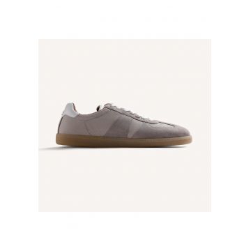 Pantofi sport Rongo Llow-cut din piele intoarsa - Maro taupe