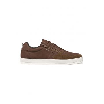 Pantofi sport Serifos low cut cu garnituri de piele - Maro