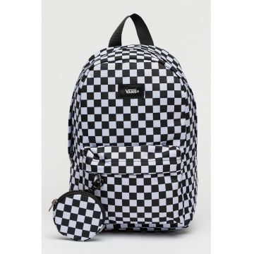 Rucsac cu model in carouri Old Skool - Negru/Alb optic