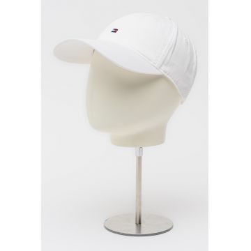 Sapca din bumbac organic cu detaliu logo The Flag - Alb
