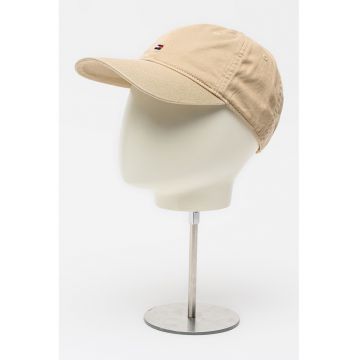 Sapca din bumbac organic cu detaliu logo The Flag - Maro camel