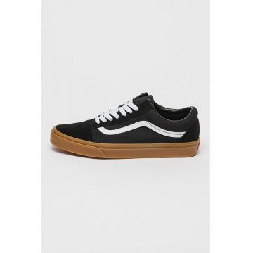 Tenisi cu garnituri de piele intoarsa Old Skool - Negru