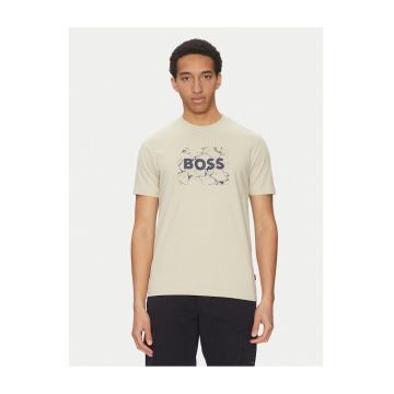 Tricou barbat bej  bumbac