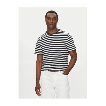 Tricou barbat -  negru/alb - bumbac
