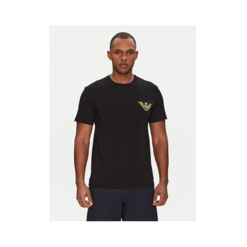 Tricou barbat -  negru - bumbac