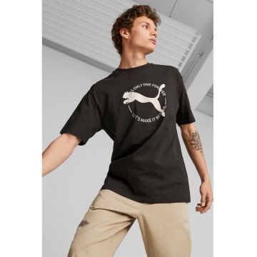 Tricou cu decolteu la baza gatului si imprimeu logo Better Sportswear - Alb/Negru
