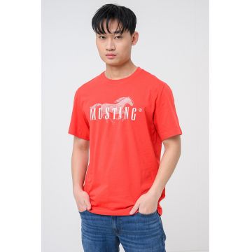 Tricou cu imprimeu logo Austin - Rosu prafuit