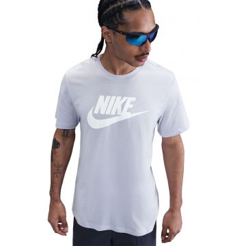 Tricou cu imprimeu logo Icon Futura - Alb/Albastru pal