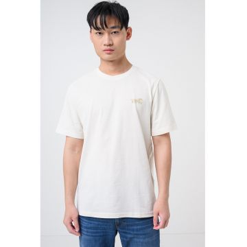 Tricou cu logo Austin - Alb fildes