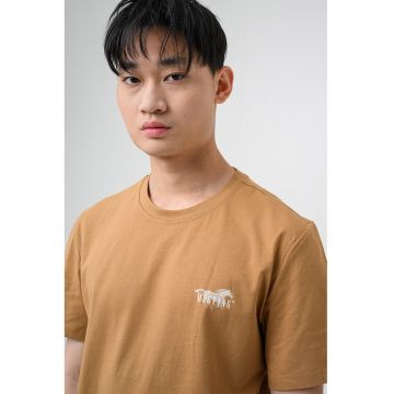 Tricou cu logo Austin - Maro taupe deschis