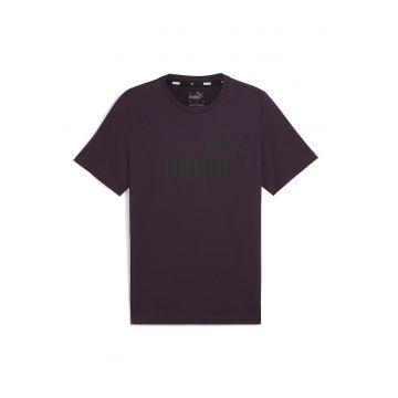 Tricou de bumbac cu imprimeu logo Essentials - Violet inchis