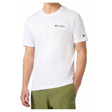 Tricou din bumbac cu decolteu la baza gatului si detalii logo