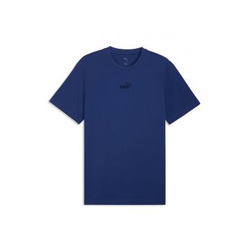 Tricou din bumbac cu detaliu logo Essentials - Albastru indigo