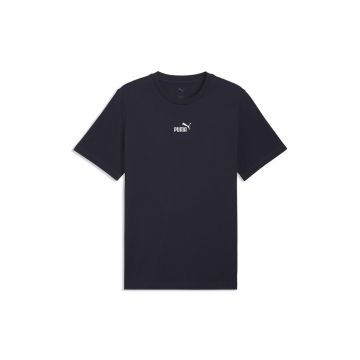 Tricou din bumbac cu detaliu logo Essentials - Albastru ultramarin/Alb optic