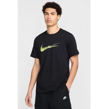 Tricou din bumbac cu logo - Negru