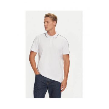 Tricou polo din amestec de bumbac - Alb