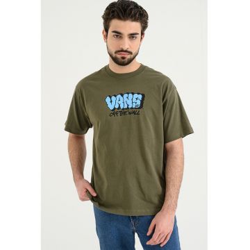 Tricou regular fit cu logo - Albastru pastel/Negru/Verde feriga
