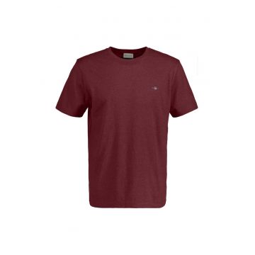 Tricou regular fit din bumbac Shield - Visiniu