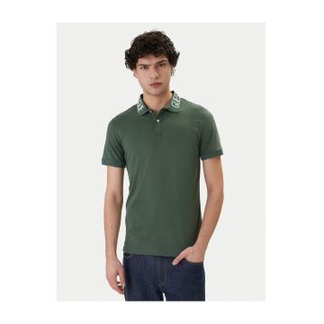Tricou verde slim fit bumbac - Verde