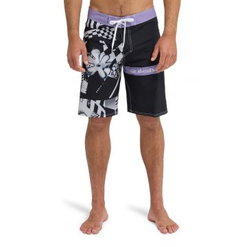 Bermude de baie Surfsilk - Alb/Negru/Lila