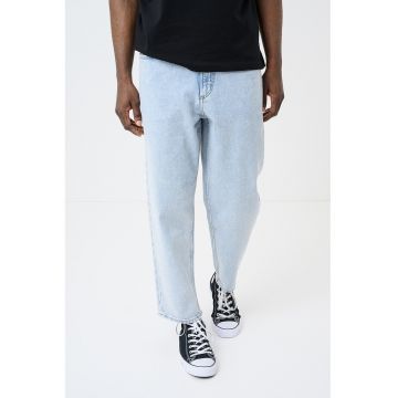 Blugi crop cu croiala conica - Albastru deschis